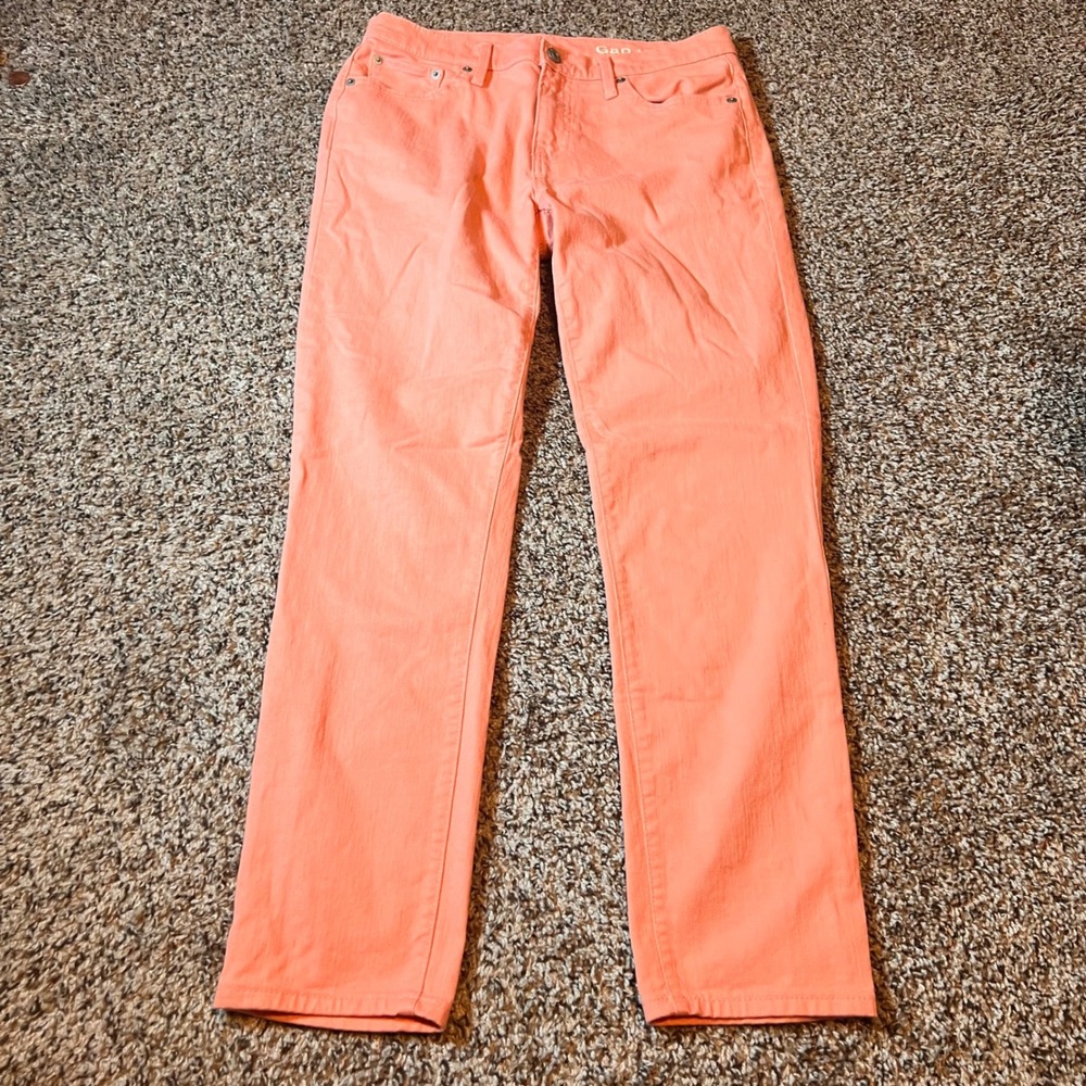 Gap 1969 Womens Peach Jeans Size 26 Relaxed Straight Leg Denim Casual